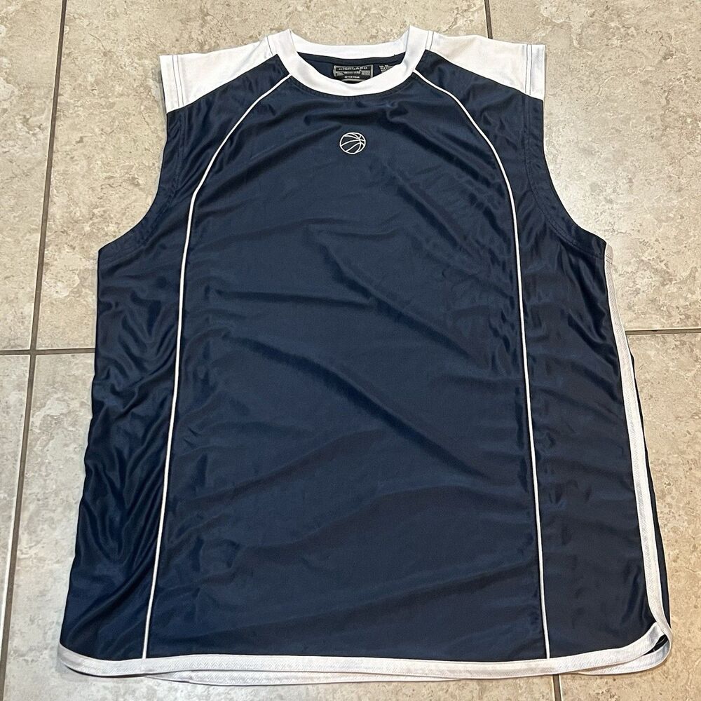 Highland Outfitters Men's: XL Navy/White Sleeveless‎ Active Wear T-Shirt